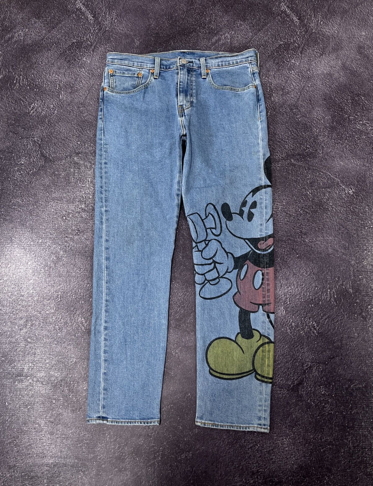image of Levi’S X Mickey Mouse Disney Big Logo Denim Jeans in Blue, Men's (Size 32)