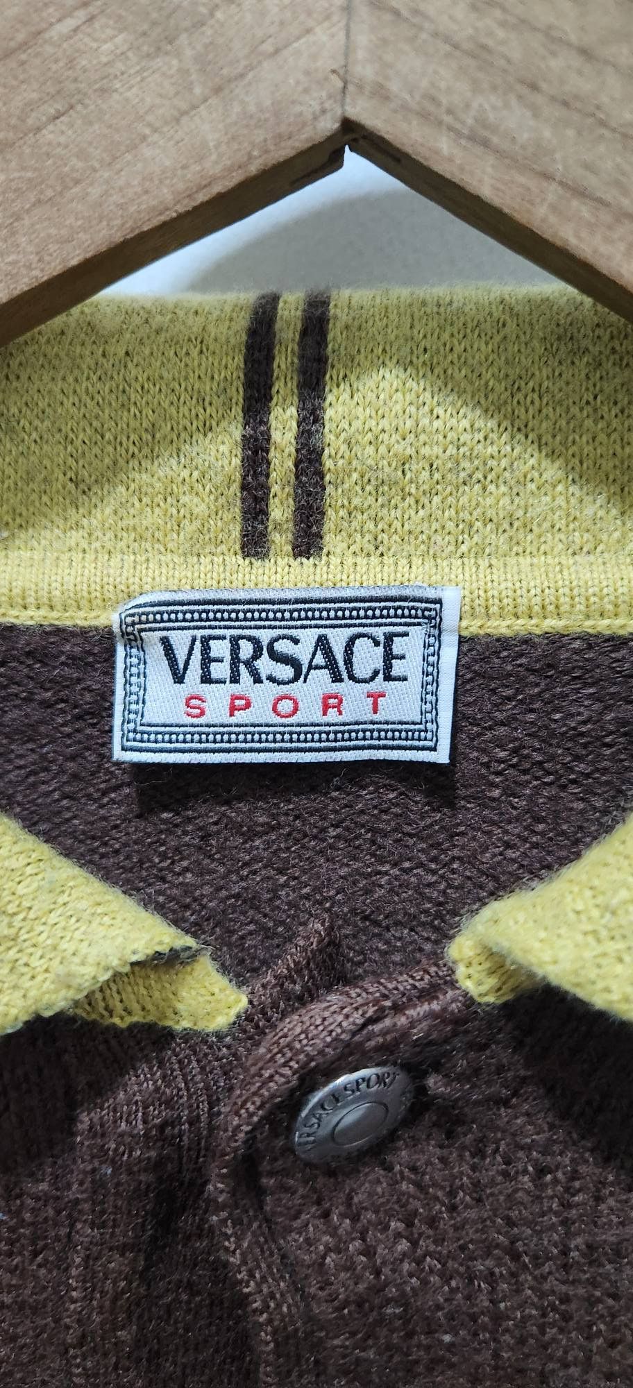 Versace Versace Sport Polo Knitwear Vintage Brown Size US S / EU 44-46 / 1 - 3 Thumbnail