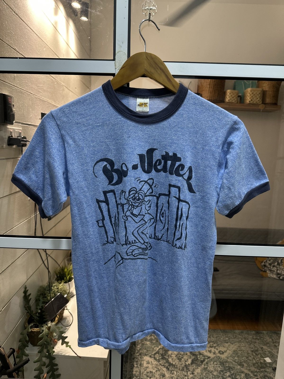 Russell Athletic Vintage 70s Russell Athletic Printed Ringer T-Shirt Size US S / EU 44-46 / 1 - 1 Thumbnail
