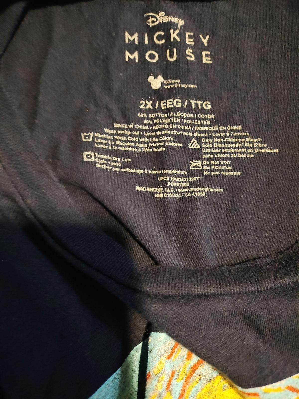 Disney Men's Navy Blue Mickey Mouse Graphic T-Shirt Size US XXL / EU 58 / 5 - 7 Thumbnail