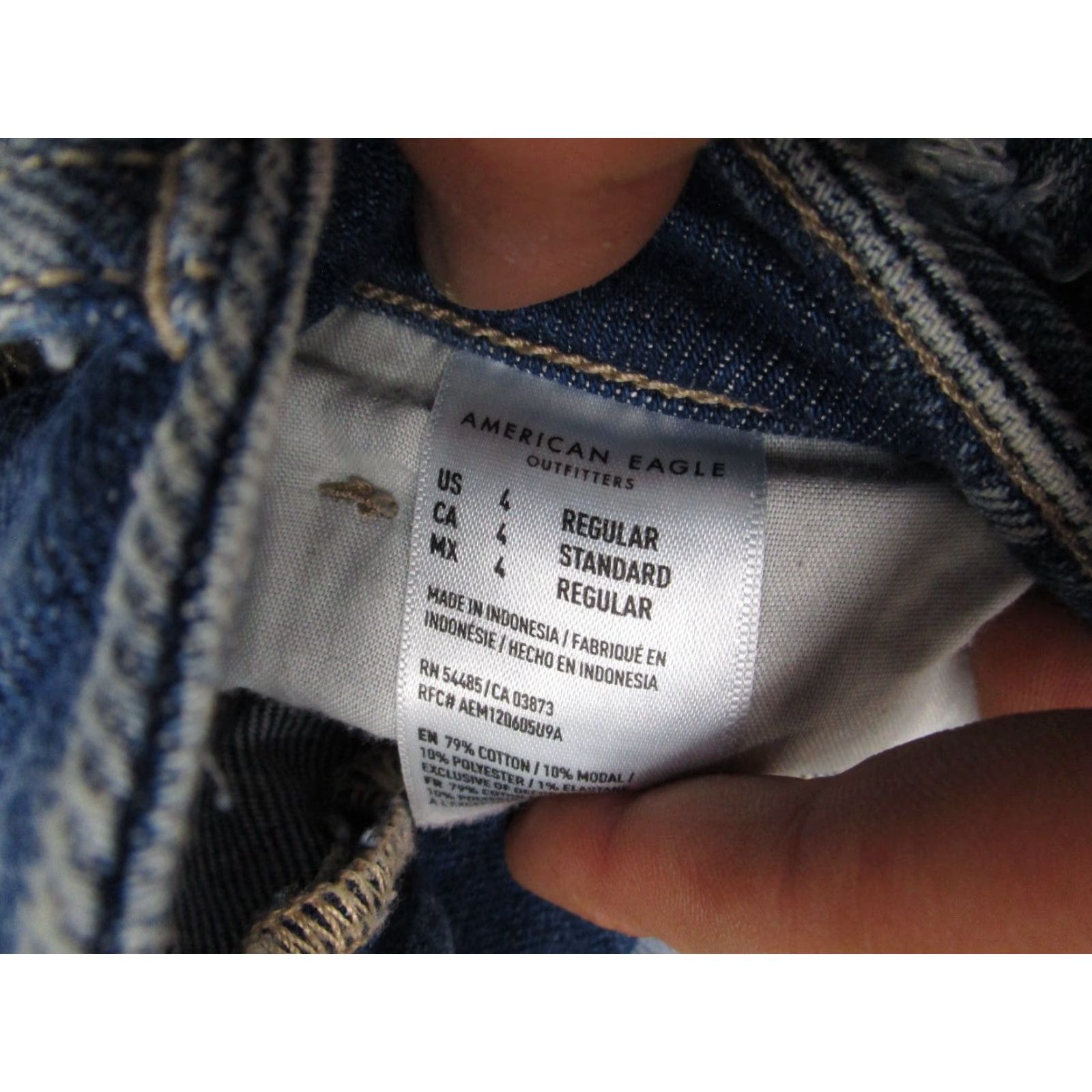 American Eagle Outfitters American Eagle Outfitters High Rise Distressed Denim Mom Jeans Women's Size 4 Regular Blue 90s Style Mens, Womens Size 27" / US 4 / IT 40 - 6 Thumbnail