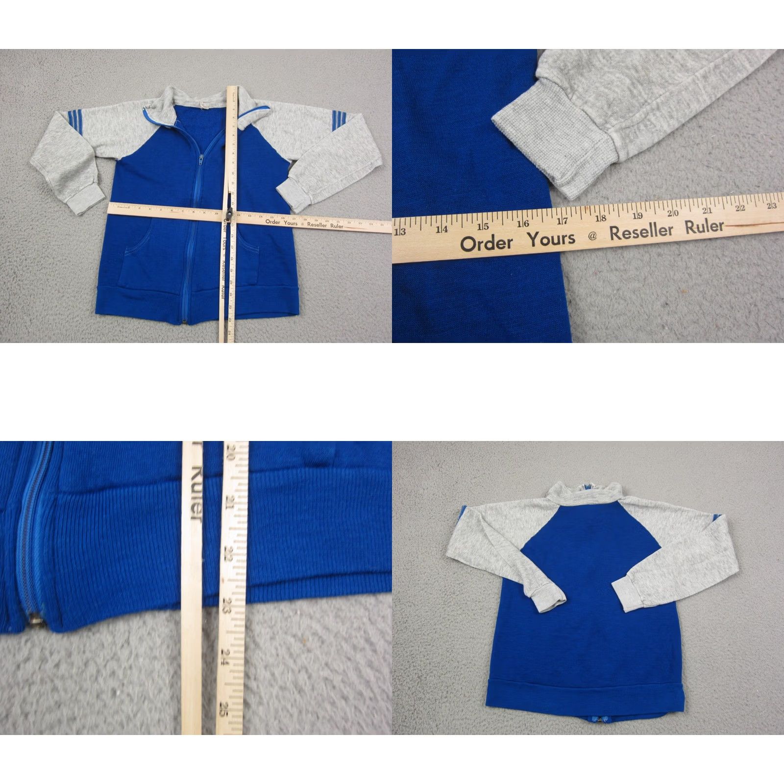 Vintage VINTAGE True Track Jacket Womens Large Blue Gray Zip Made in USA 50s 60s Size L / US 10 / IT 46 - 9 Thumbnail