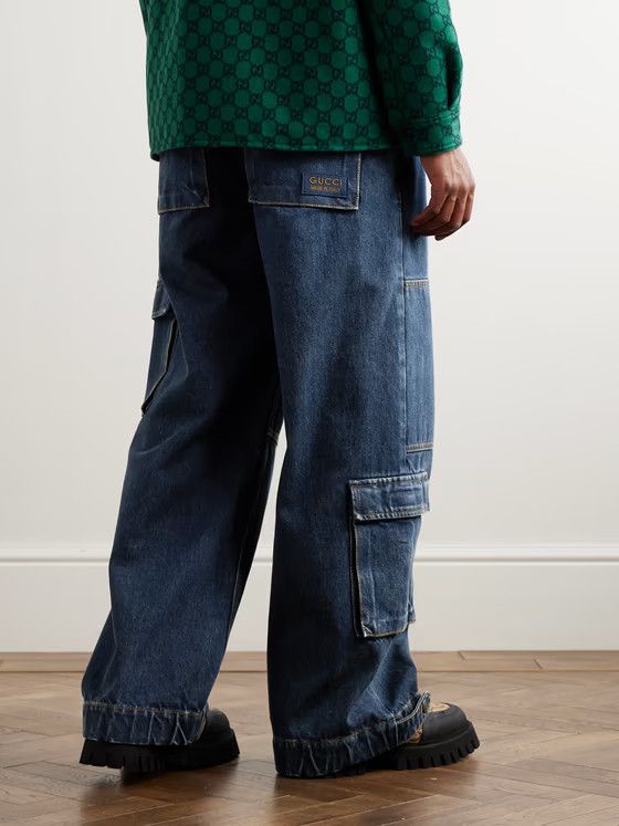 Gucci o1s1wg110125 Denim Trousers With Gucci Label in Blue Size US 36 / EU 52 - 4 Thumbnail