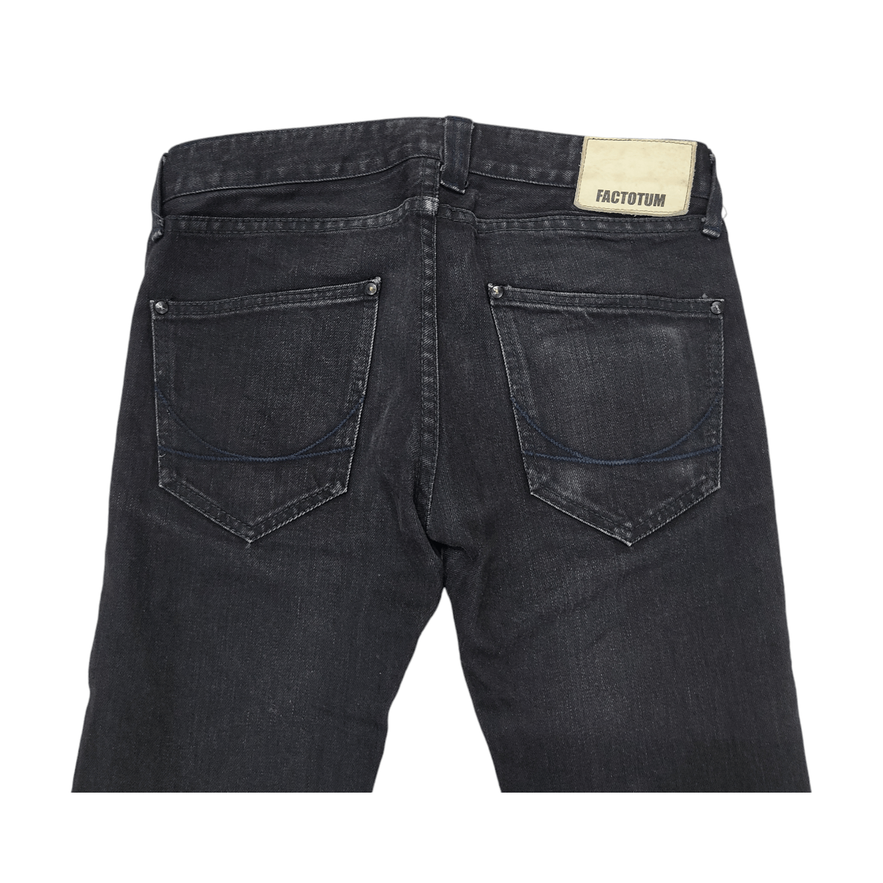 Beauty Beast × FACTOTUM × If Six Was Nine FACTOTUM Skinny Slim Fit Super Black Denim Pants Size US 31 - 16 Thumbnail