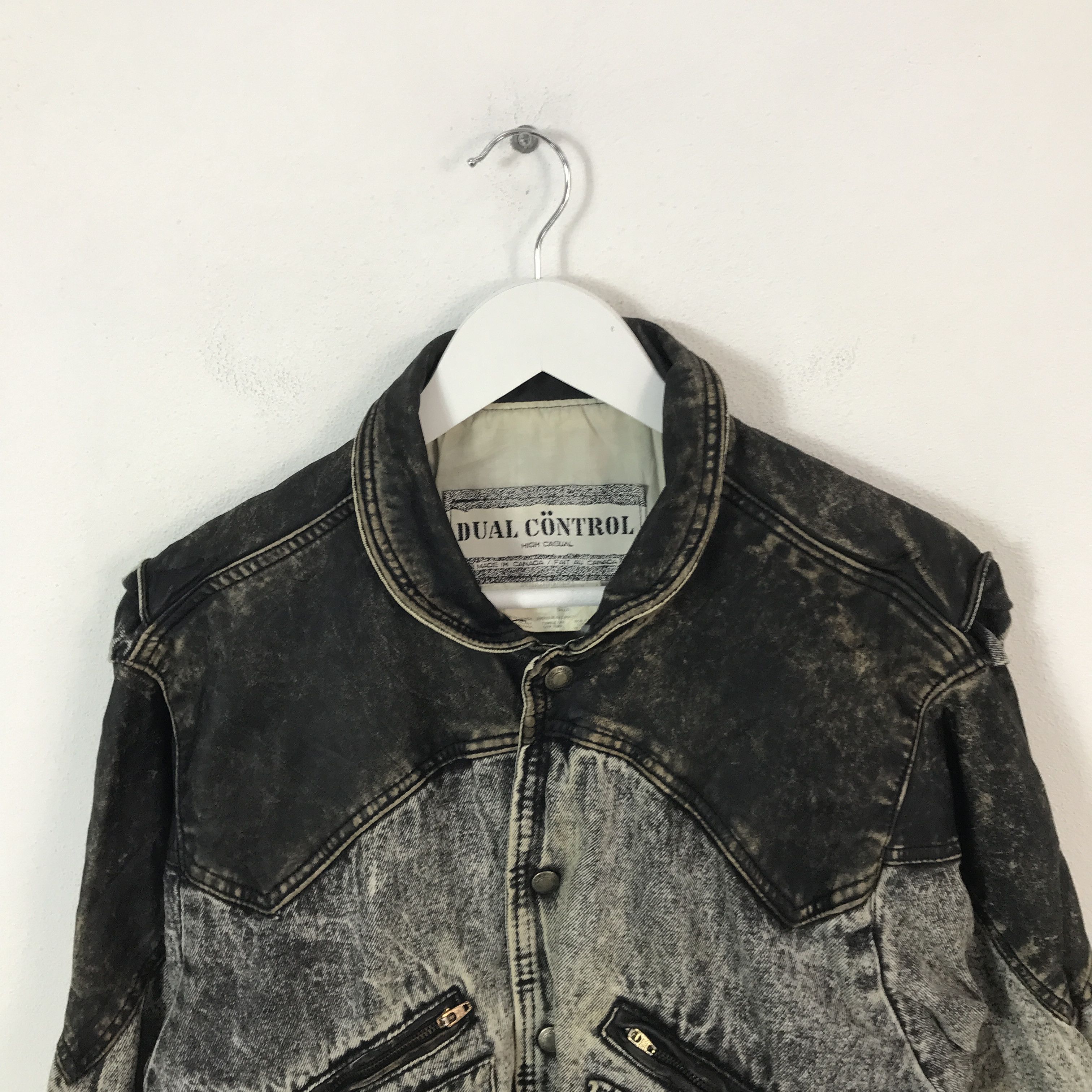 Vintage Dual Control Denim Leather Design jacket Size US M / EU 48-50 / 2 - 2 Thumbnail