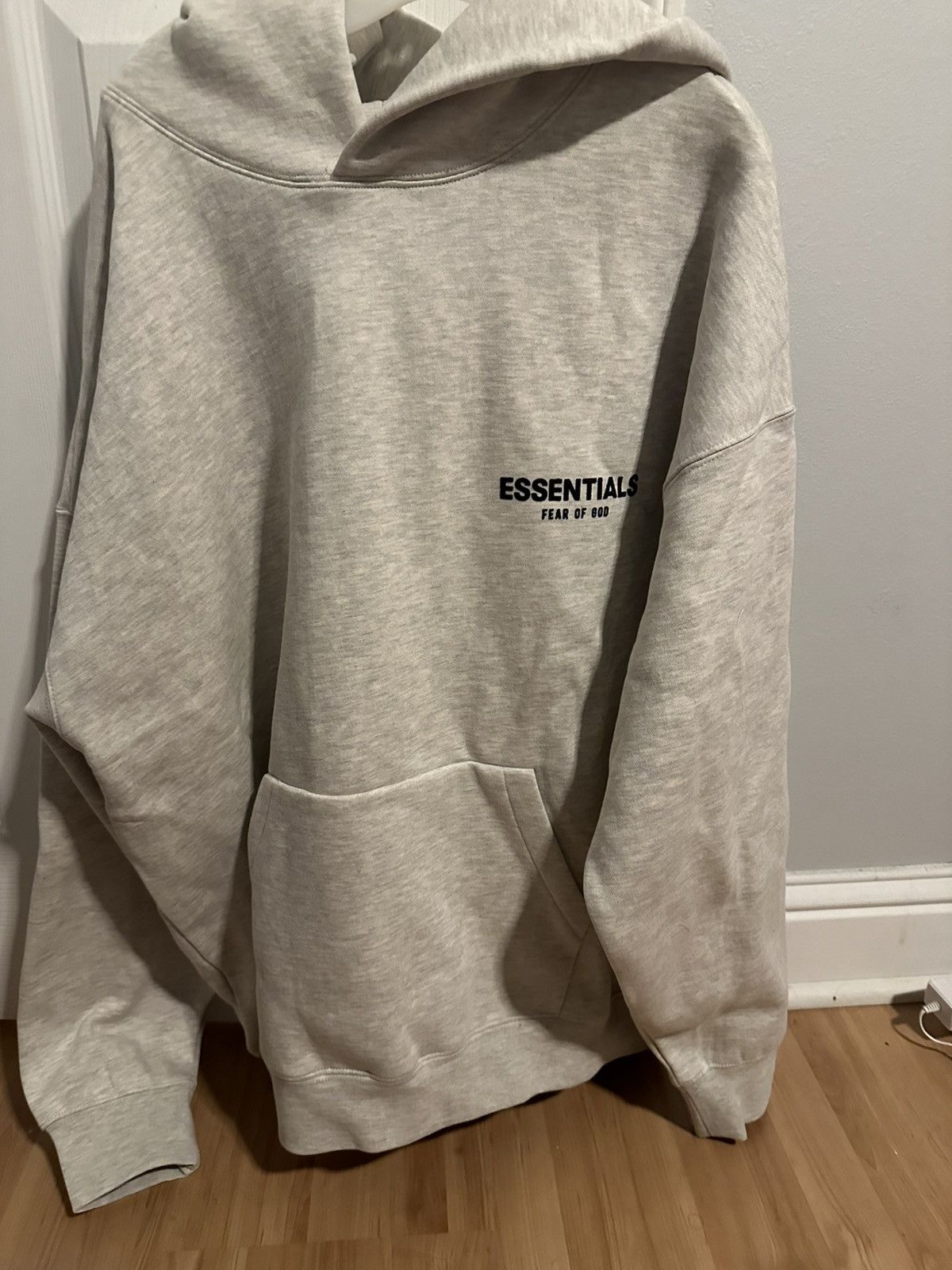 image of Fear Of God Essentials Hoodie in Grey, Men's (Size Large)