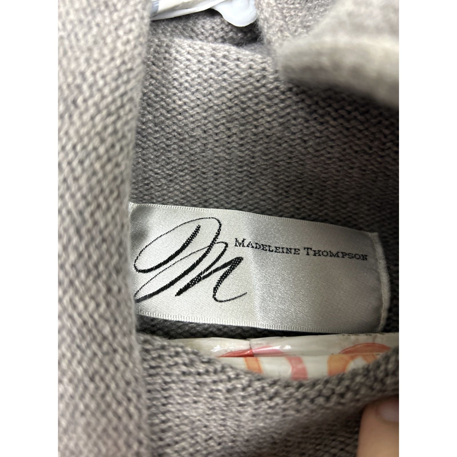 Vintage Madeleine Thompson Womens L Oversized Turtleneck Sweater Cashmere Wool Knit Gray Pullover Stop Size L / US 10 / IT 46 - 6 Thumbnail