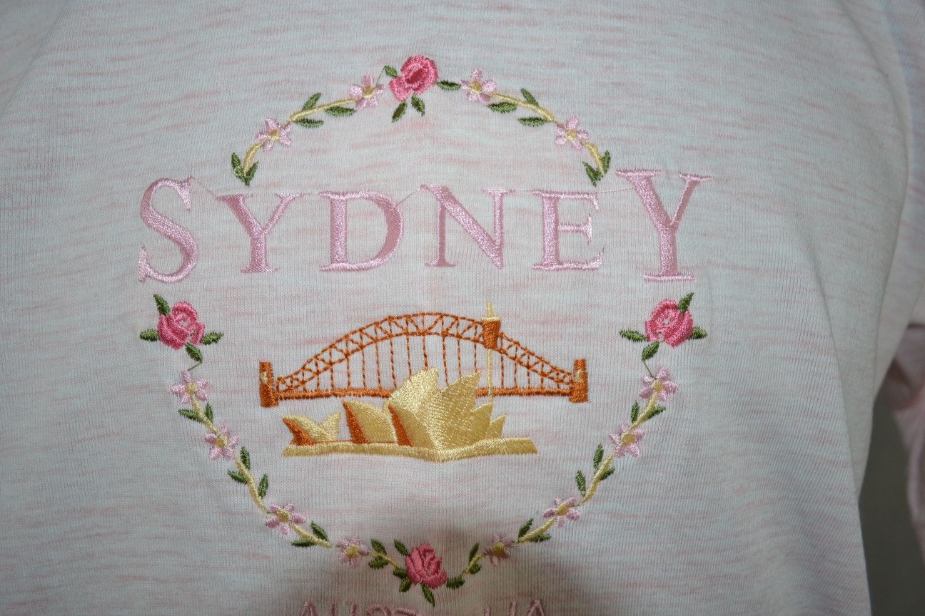 Other × Vintage Vintage Sydney Australia Embroidered Flowers NEW t-shirt tee Size US M / EU 48-50 / 2 - 6 Thumbnail