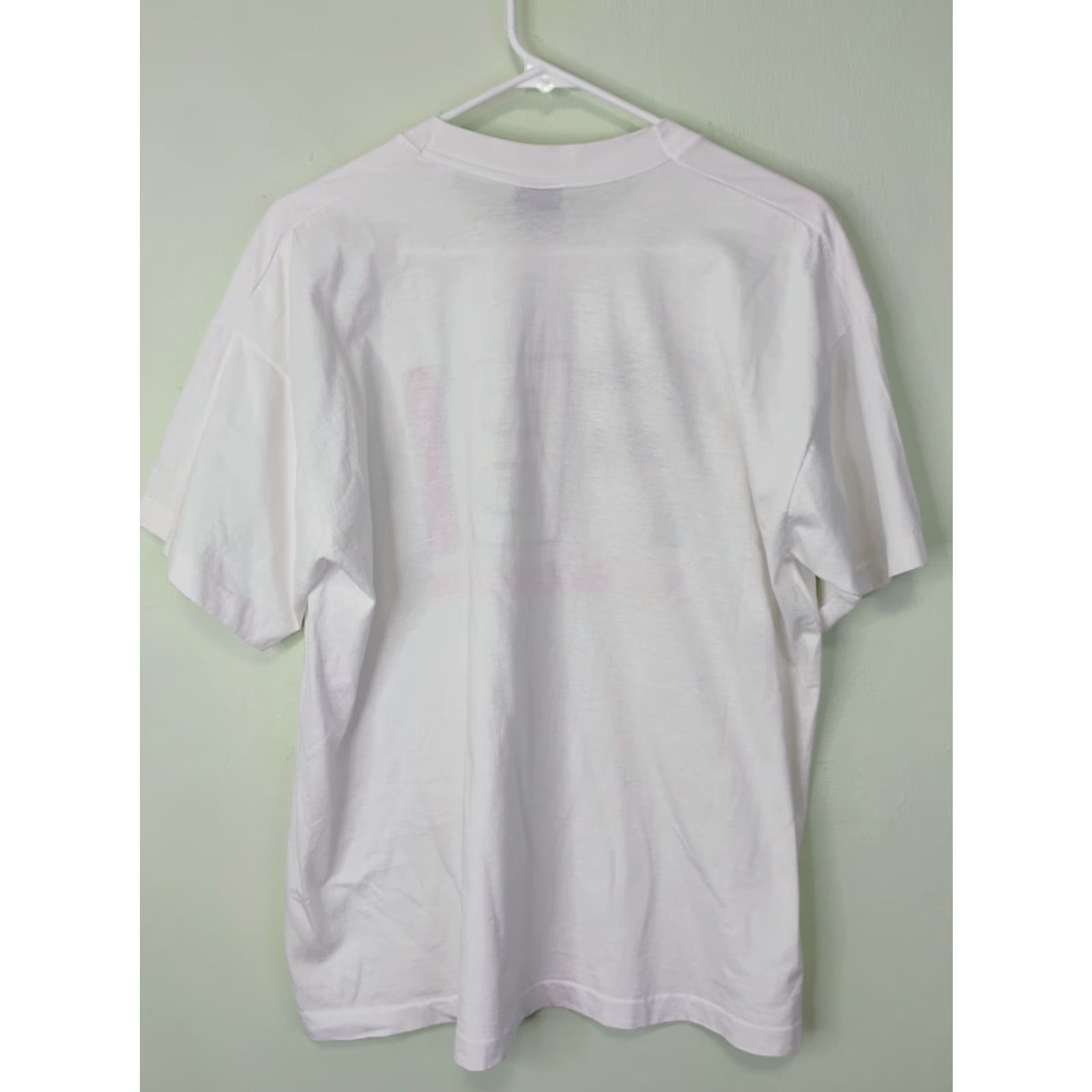 Fruit Of The Loom VINTAGE Fruit of the Loom T-Shirt Shirt Short Sleeve Crew Neck Men L White USA Italian 90s Likely Regular Fit Size US L / EU 52-54 / 3 - 3 Thumbnail