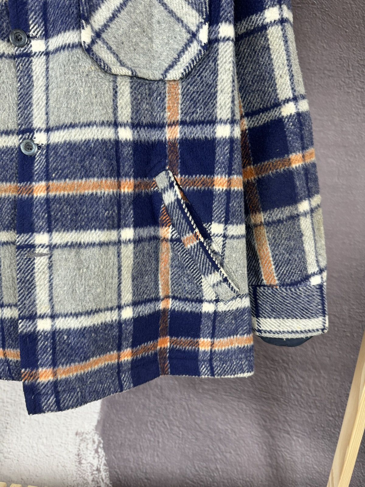 Flannel × Fox Brothers × Vintage Cecil Fox vintage 90s heavy flannel checkered shirt Size US L / EU 52-54 / 3 - 5 Thumbnail