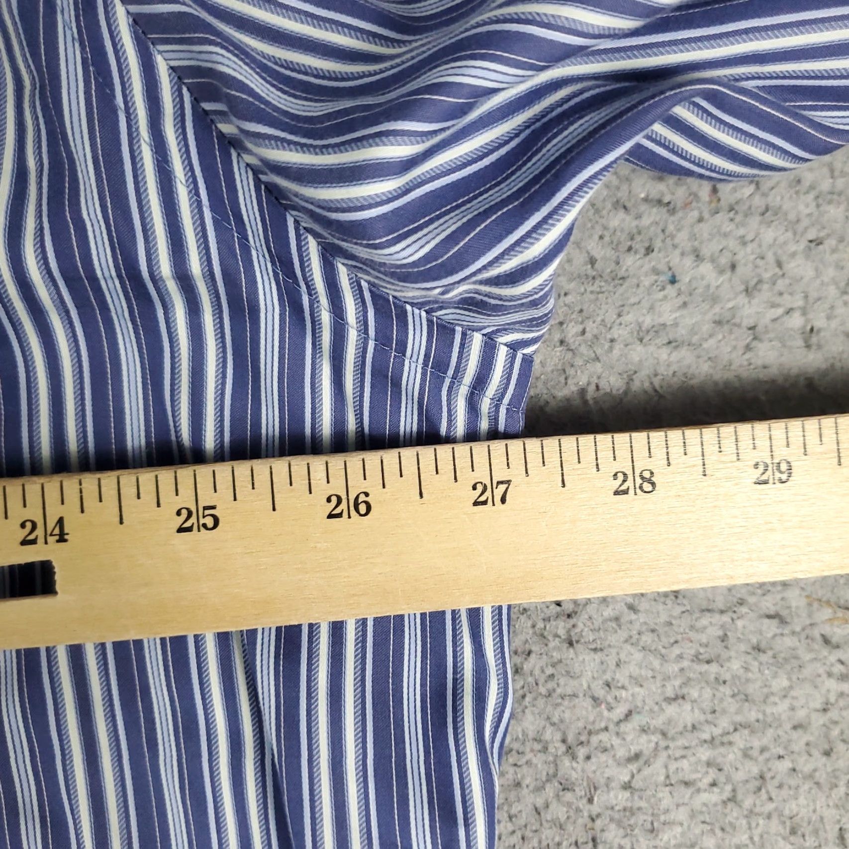 BUGATCHI Bugatchi Uomo Shirt Mens 2XL Blue Striped Classic Fit Button Up Long Sleeve Size US XXL / EU 58 / 5 - 6 Thumbnail