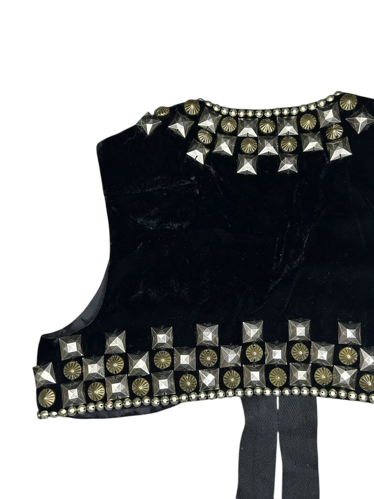 Givenchy F/W 08 Ricardo Tisci Studded Velvet Vest Size XS / US 0-2 / IT 36-38 - 8 Thumbnail