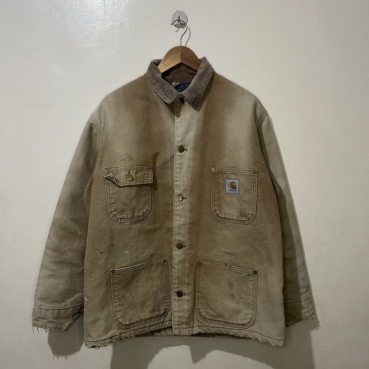 Carhartt Vintage 90's Carhartt C01 BRN Hamilton Chore Jacket Size US XL / EU 56 / 4 - 1 Thumbnail