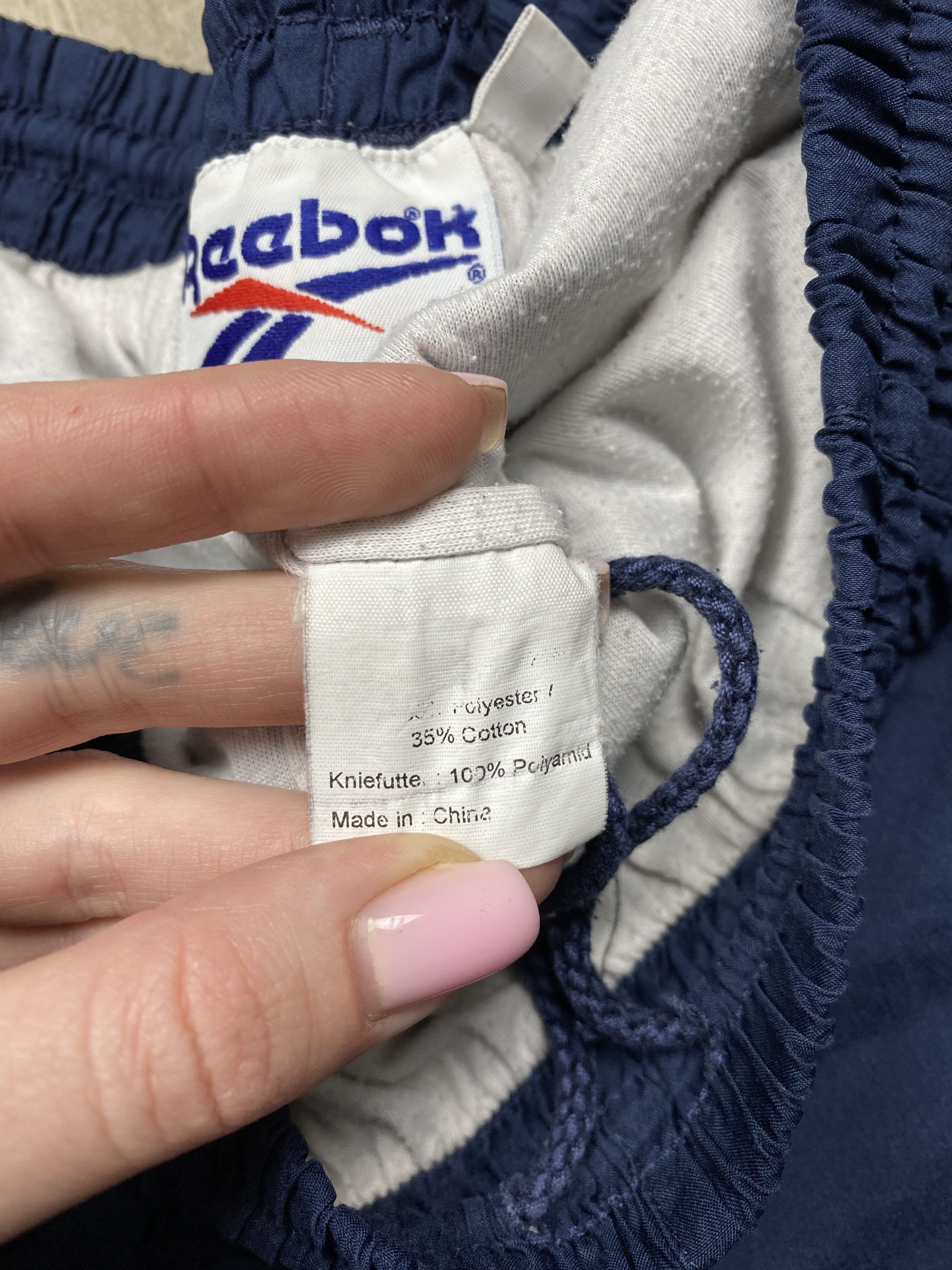 Reebok Reebok Vintage Mens Nylon Track Suit Jacket + Pants Drill Size US 34 / EU 50 - 14 Thumbnail