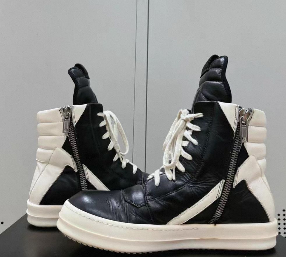 Rick Owens rick owens black leather sneakers size 41.5. Size US 8 / EU 41 - 6 Thumbnail