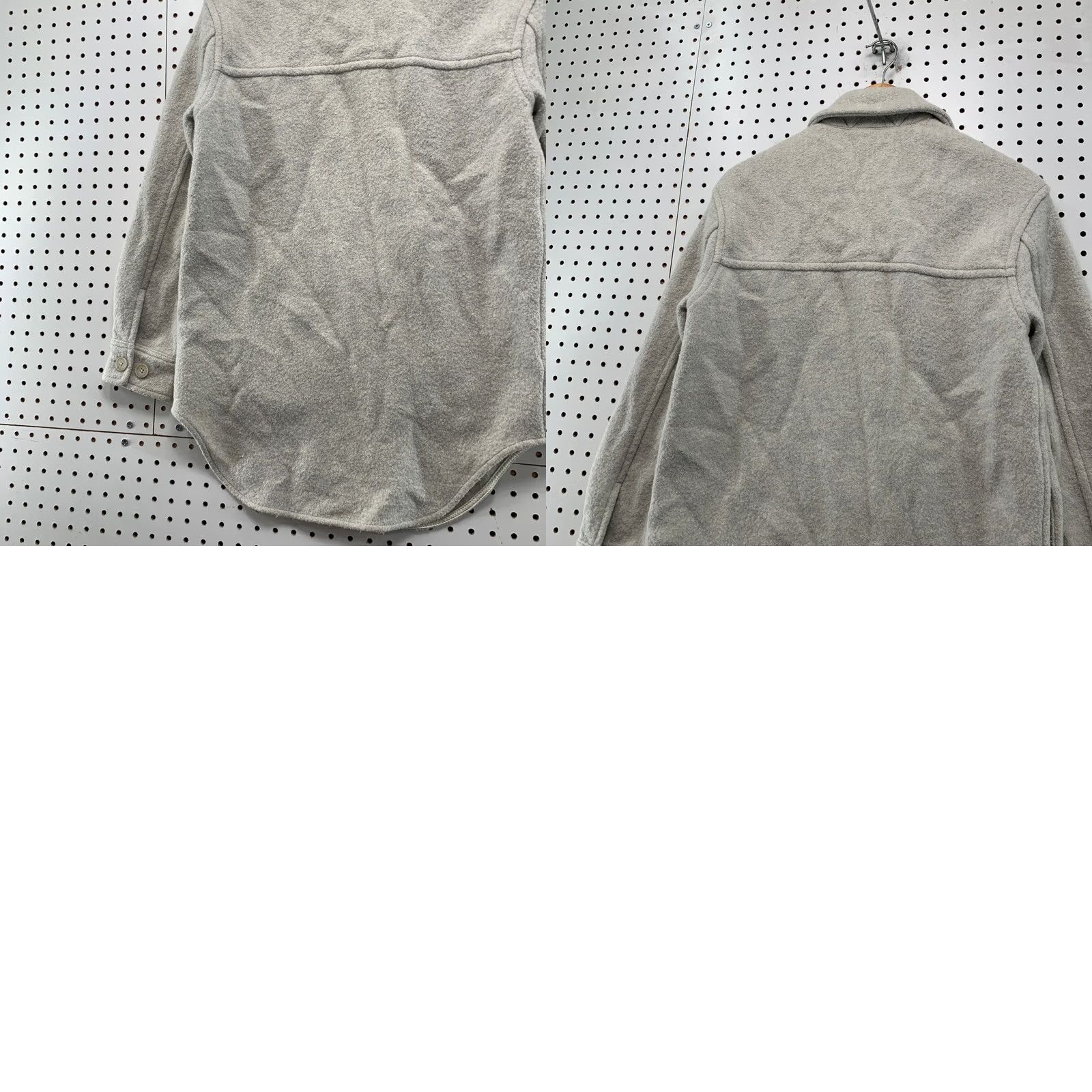 Vintage Wilfred Free Ganna Shirt Jacket 100% Merino Wool Gray Shacket XXS Womens Button Front Pockets Casual Workwear Mid-Length Fall Winter Spring Size XXS / US 00 / IT 34 - 9 Thumbnail