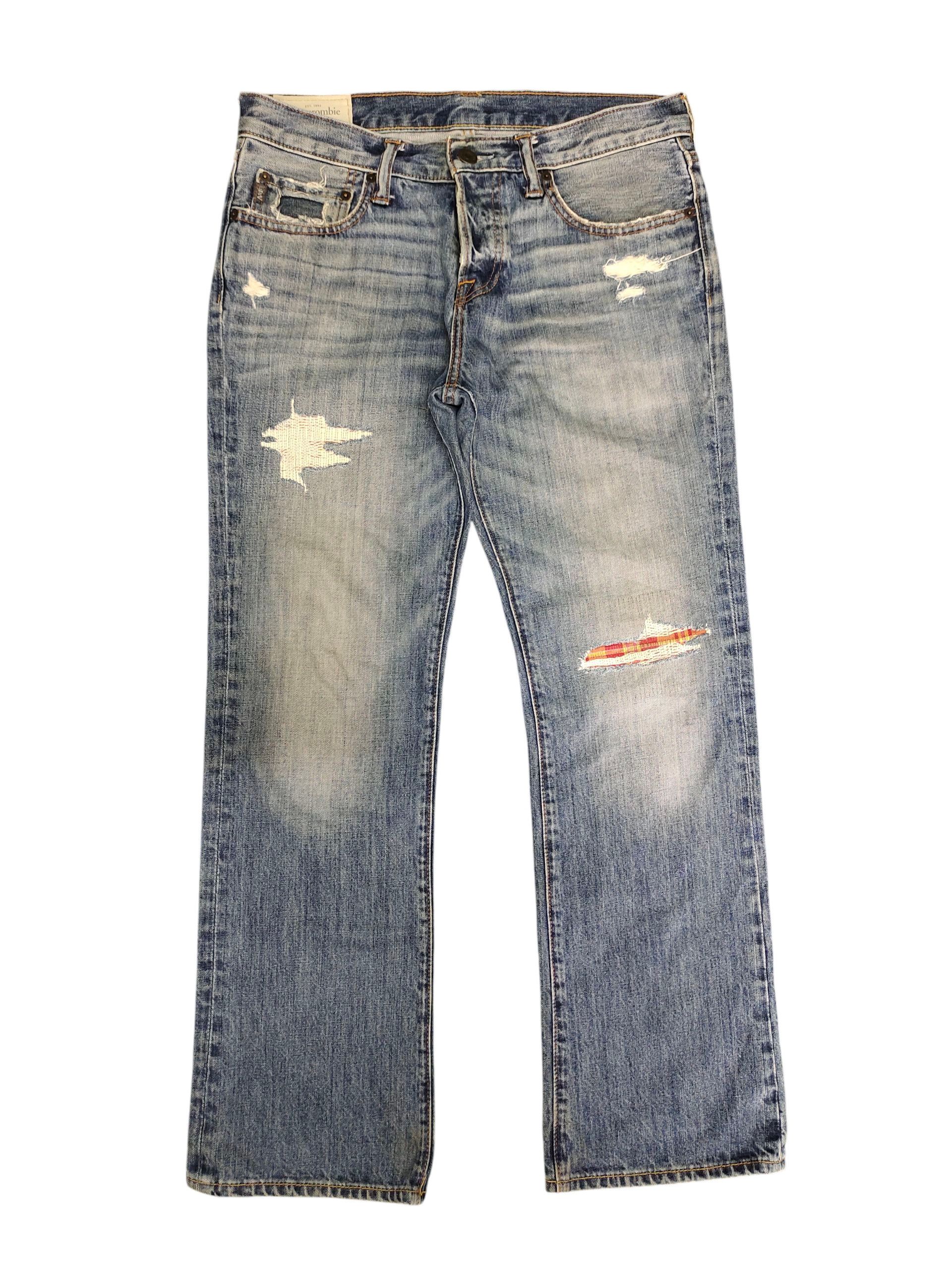 Abercrombie & Fitch Vintage Y2k Abercrombie & Fitch Clawmark Distress Jeans Size US 31 - 1 Thumbnail