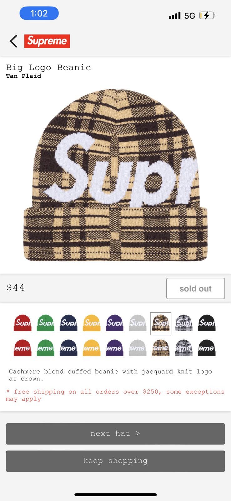 Supreme Big Logo Beanie | Grailed