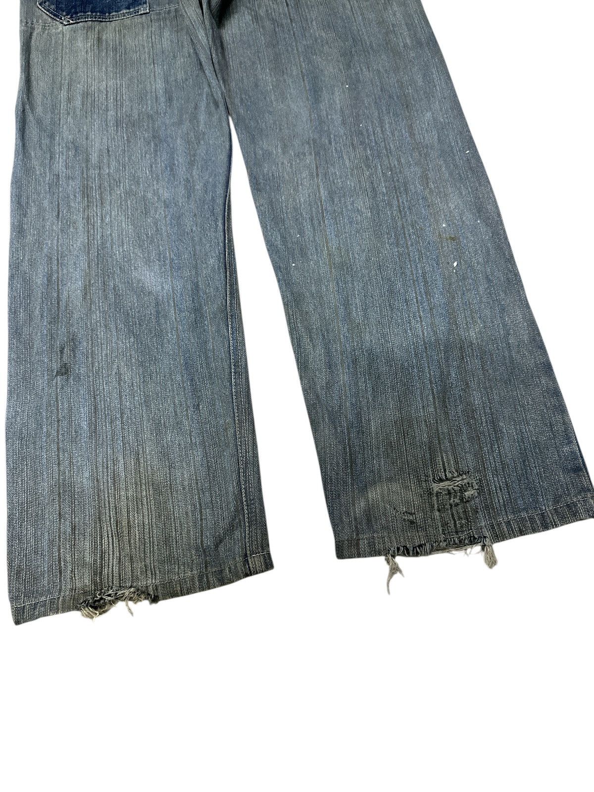 Kapital Blue Stripe Indigo Multipocket Baggy Denim Flip The scrips. Size US 36 / EU 52 - 19 Thumbnail