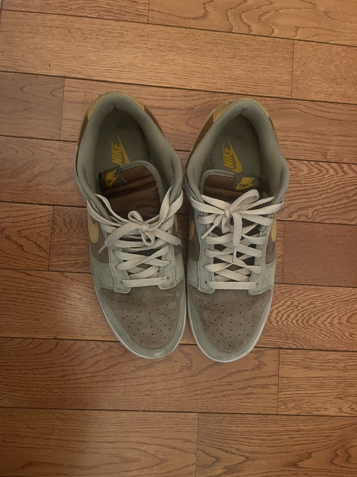 image of Nike Dusty Olive Dunks Shoes, Men's (Size 11.5)