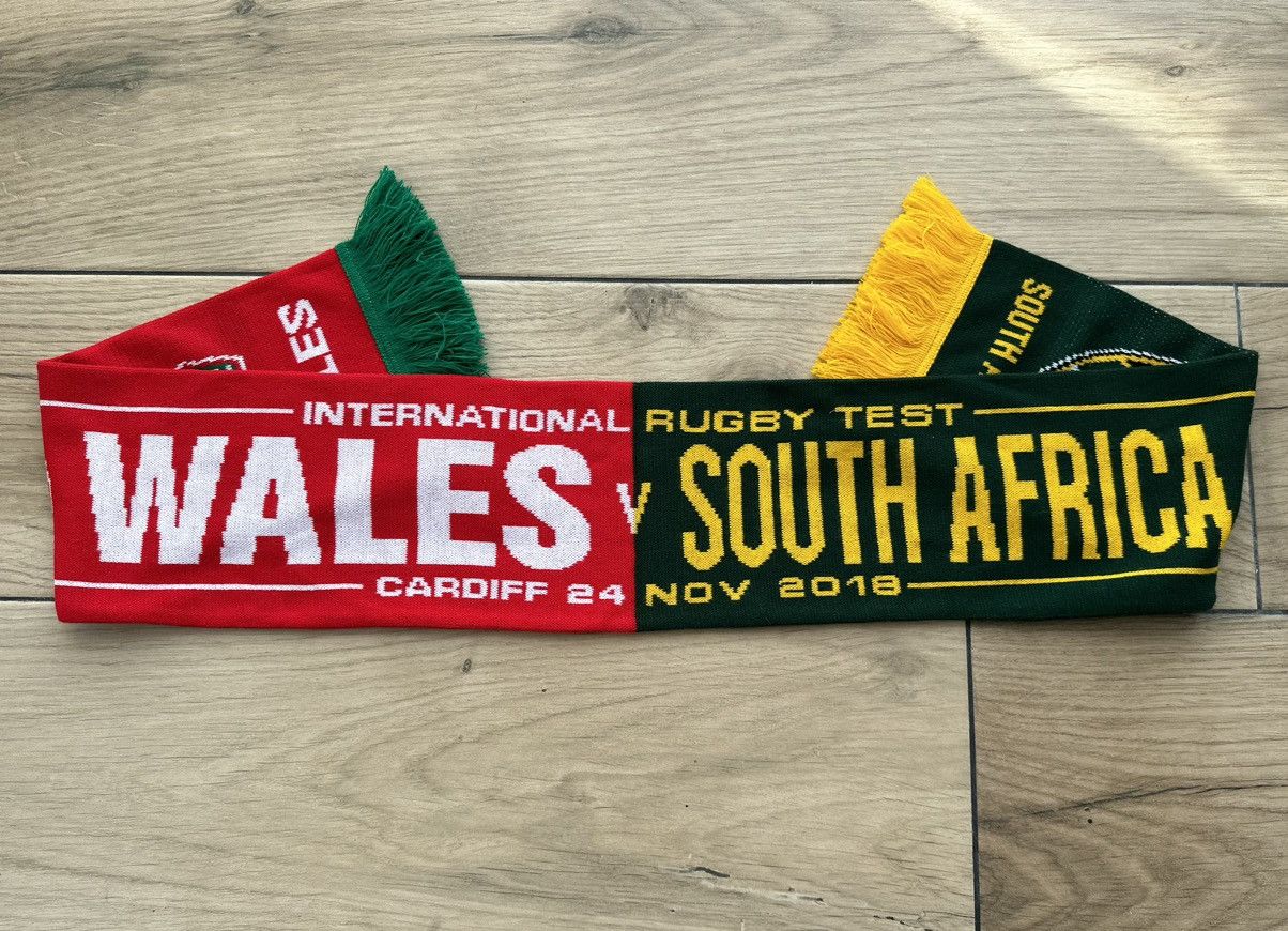 Vintage Wales vs South Africa 2018 Cardiff Rugby Teams Scarf Size ONE SIZE - 4 Thumbnail
