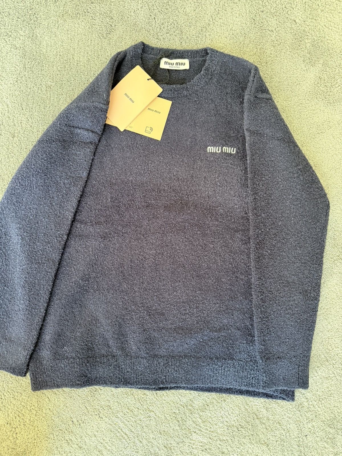Miu Miu Miu Miu logo (terry) long-sleeve sweater (new) Size US XS / EU 42 / 0 - 2 Thumbnail
