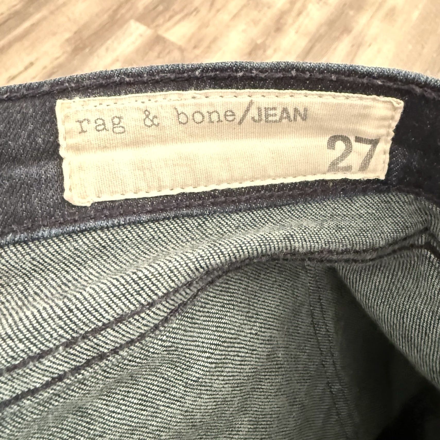 Rag & Bone rag & bone Jeans Womens 27 Mid Rise Skinny Raw Hem Cut Off Dark Denim Blue Size 27 Size 27" / US 4 / IT 40 - 4 Thumbnail