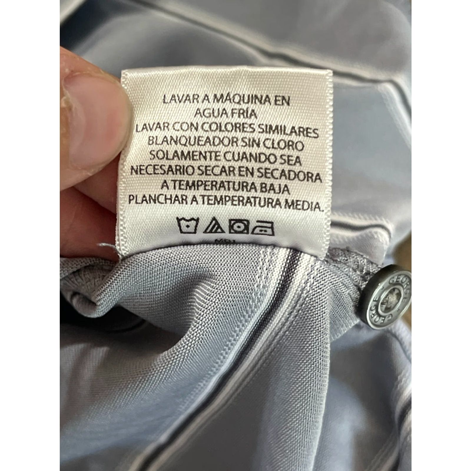 George George Polo Shirt, Men's Medium, Gray White Stripe, Short Sleeve, Casual, Brand George, Regular Fit, White, M Size US M / EU 48-50 / 2 - 7 Thumbnail