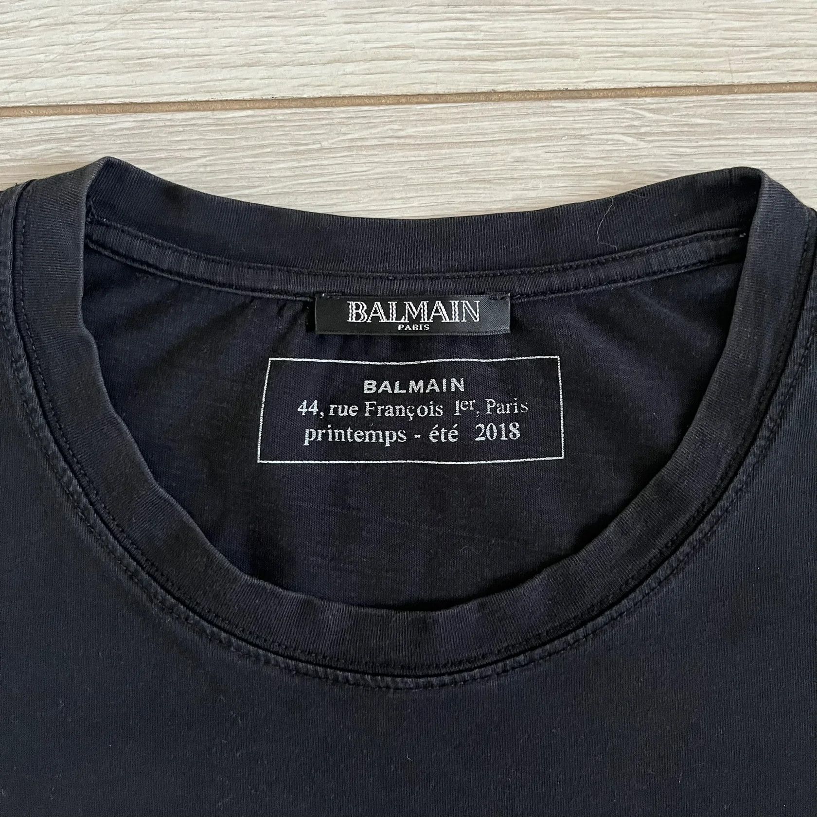 Balmain Balmain Front Logo Black Tee Size US L / EU 52-54 / 3 - 3 Thumbnail