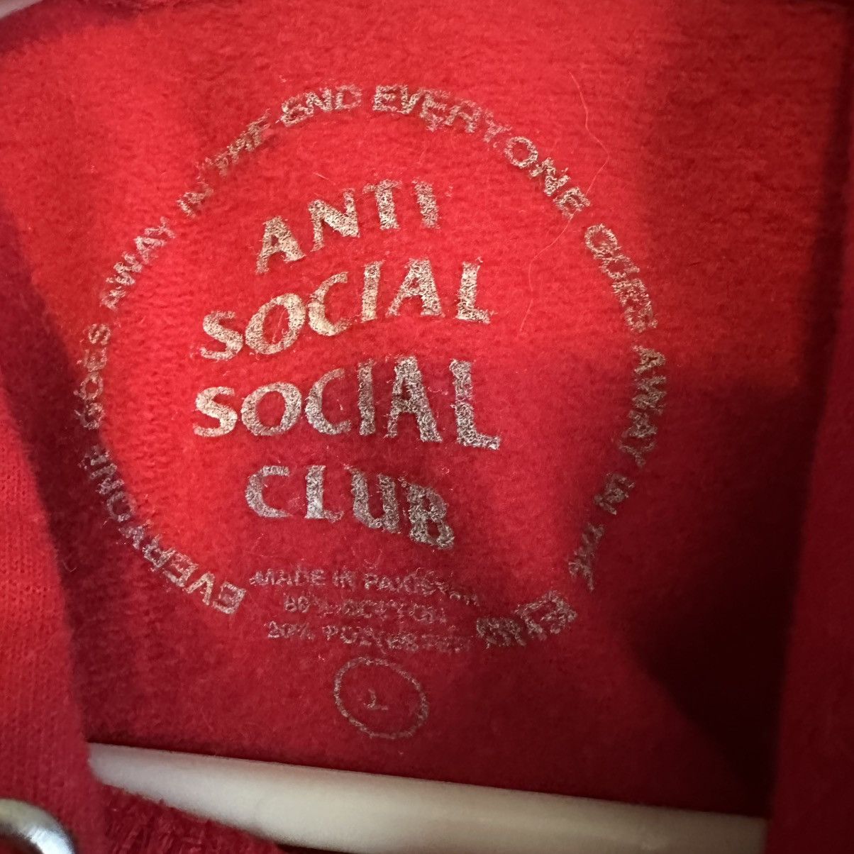 Anti Social Social Club Anti Social Social Club Red Tokyo Hoodie (SS21) Size US L / EU 52-54 / 3 - 3 Thumbnail