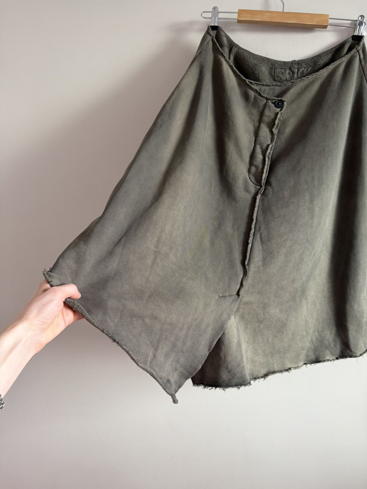 Rundholz Rundholz Dip Asymmetric Skirt Distressed Olive Size 30" / US 8 / IT 44 - 5 Thumbnail