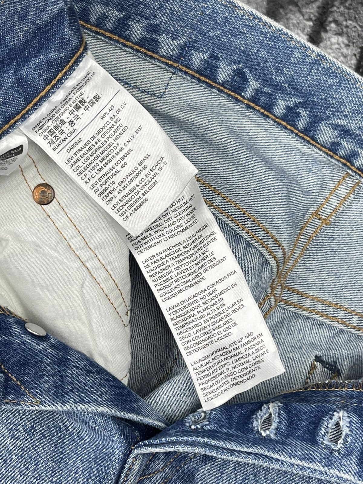 Levi's Levi’s 501 CT Woman’s Boyfriend Patchwork Selvedge Jeans Size 25" / US 0 / IT 36 - 18 Thumbnail