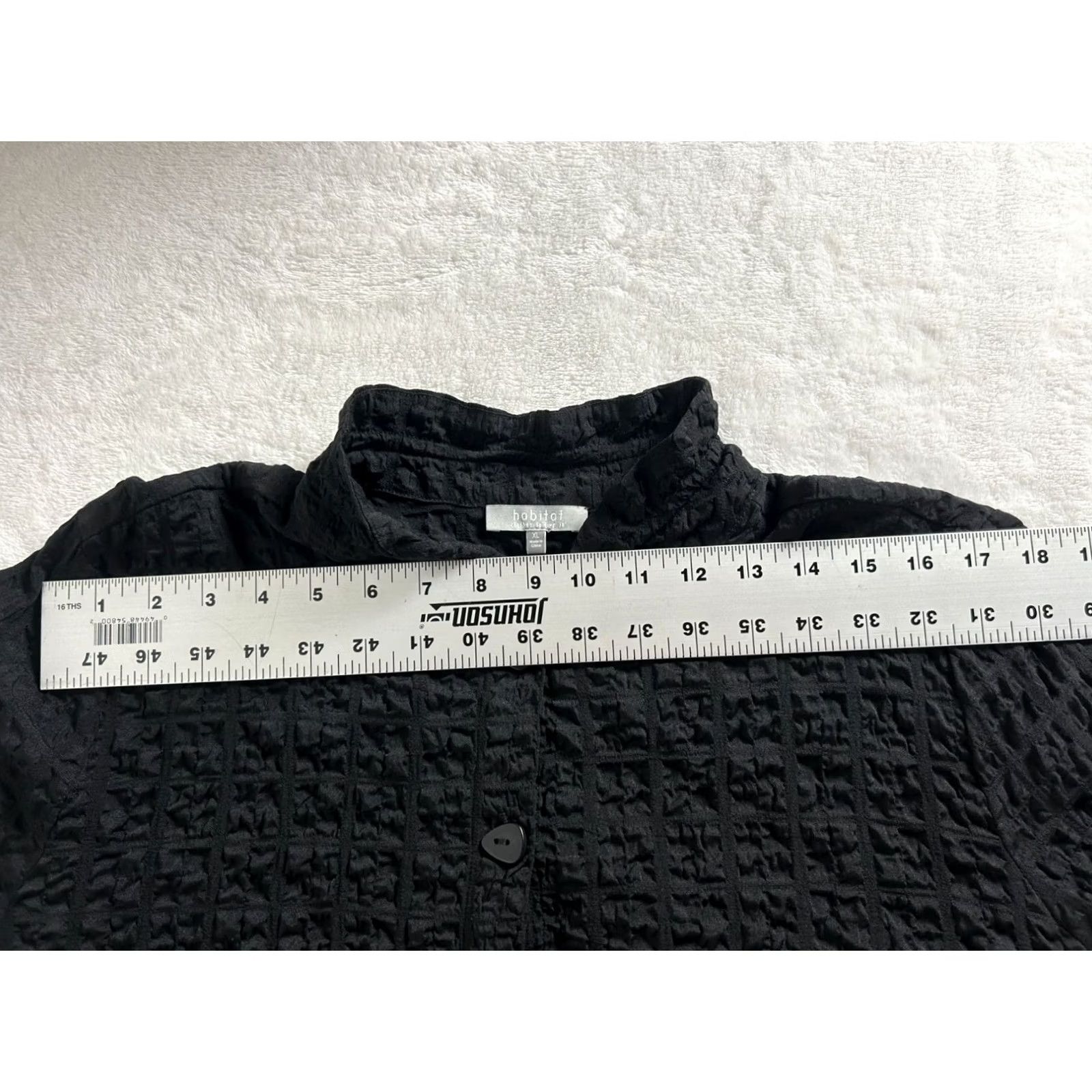 Habitat Habitat Womens Black Crinkle Textured Button Front Swing Jacket XL Lightweight Jacket Size XL / US 12-14 / IT 48-50 - 7 Thumbnail