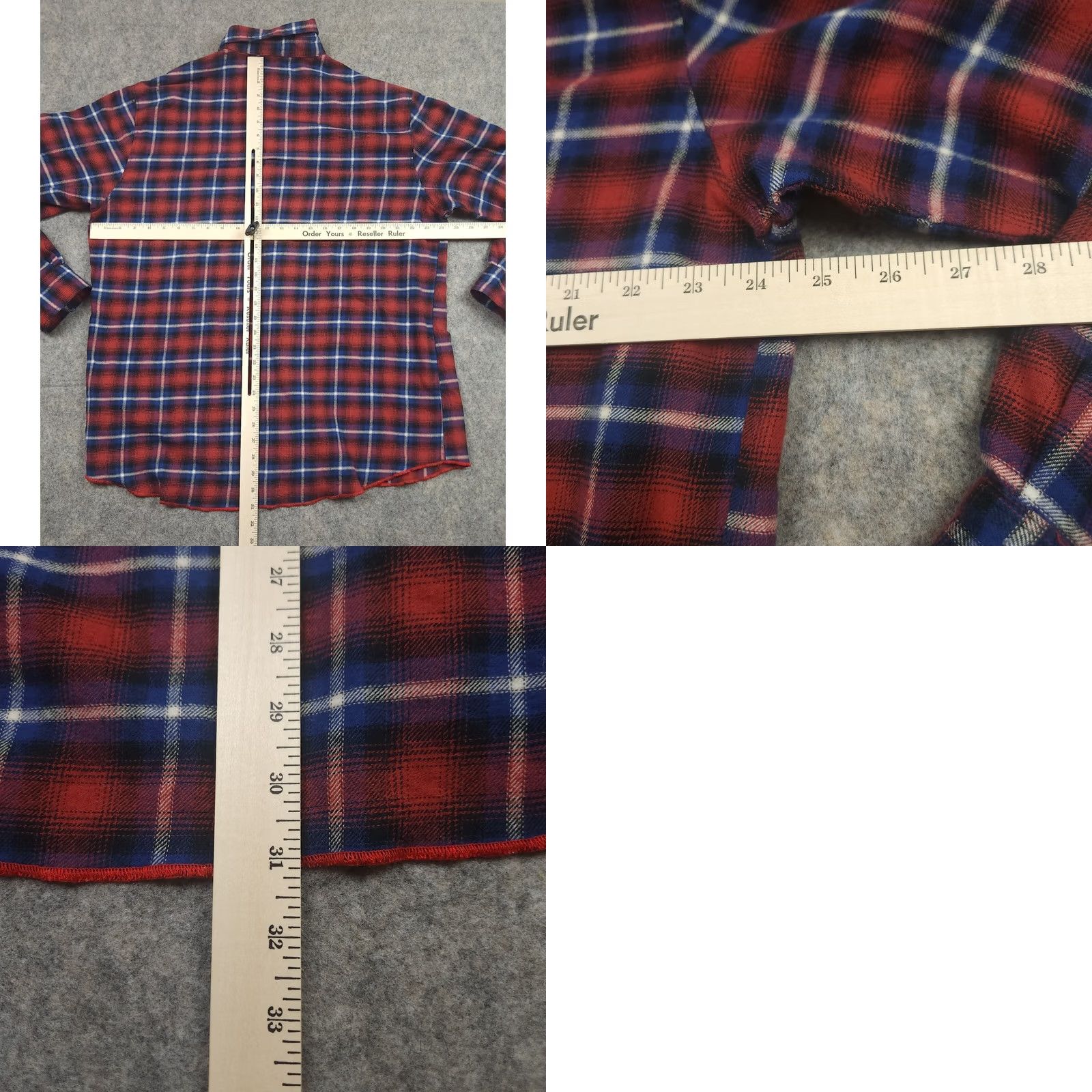 Carbon2Cobalt Carbon 2 Cobalt Shirt Mens XL Red Blue Plaid Long Sleeve Button Down Flannel Size US XL / EU 56 / 4 - 8 Thumbnail