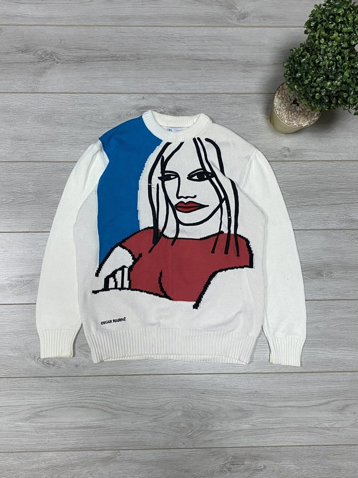 Zara Vintage Zara Oscar Marine All About My Mother Rare Sweater Size US M / EU 48-50 / 2 - 1 Thumbnail