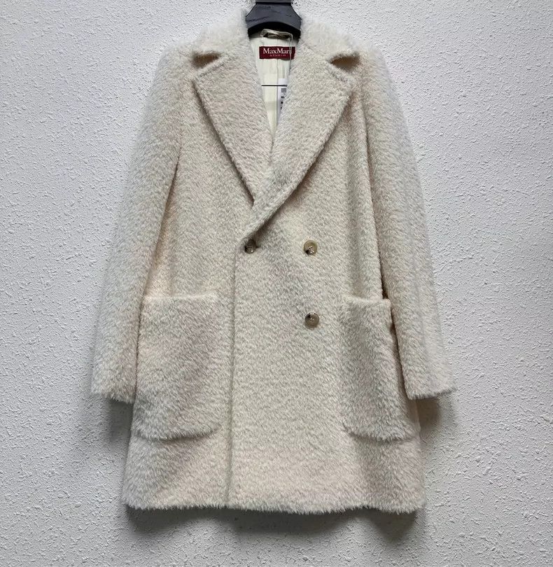 Max Mara Max Mara Studio Pure White Alpaca Size L / US 10 / IT 46 - 1 Thumbnail