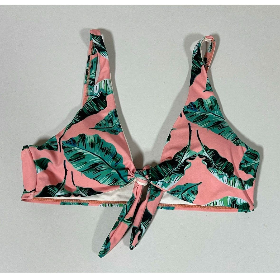 Other Pink Palm Tree Bikini Top Swimwear Bathing Suit Size L 🌴✨ Size L / US 10 / IT 46 - 3 Thumbnail