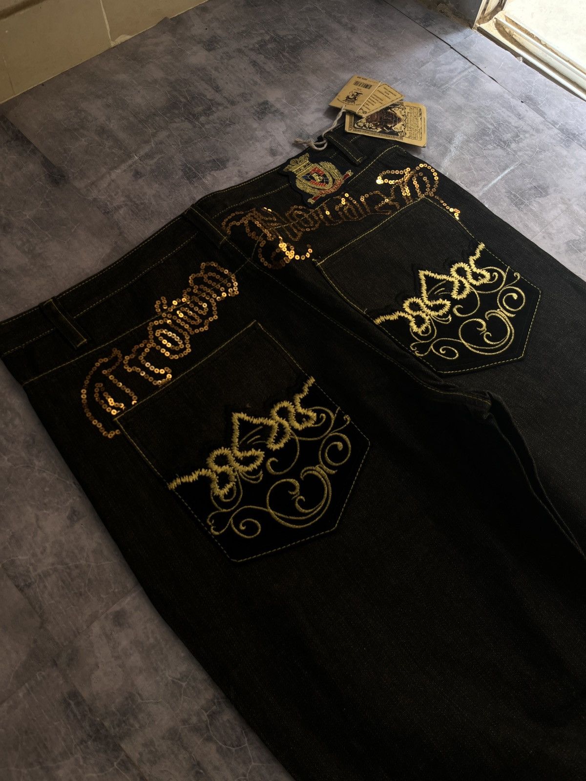 Vintage Crown Holder denim jeans Size US 38 / EU 54 - 6 Thumbnail