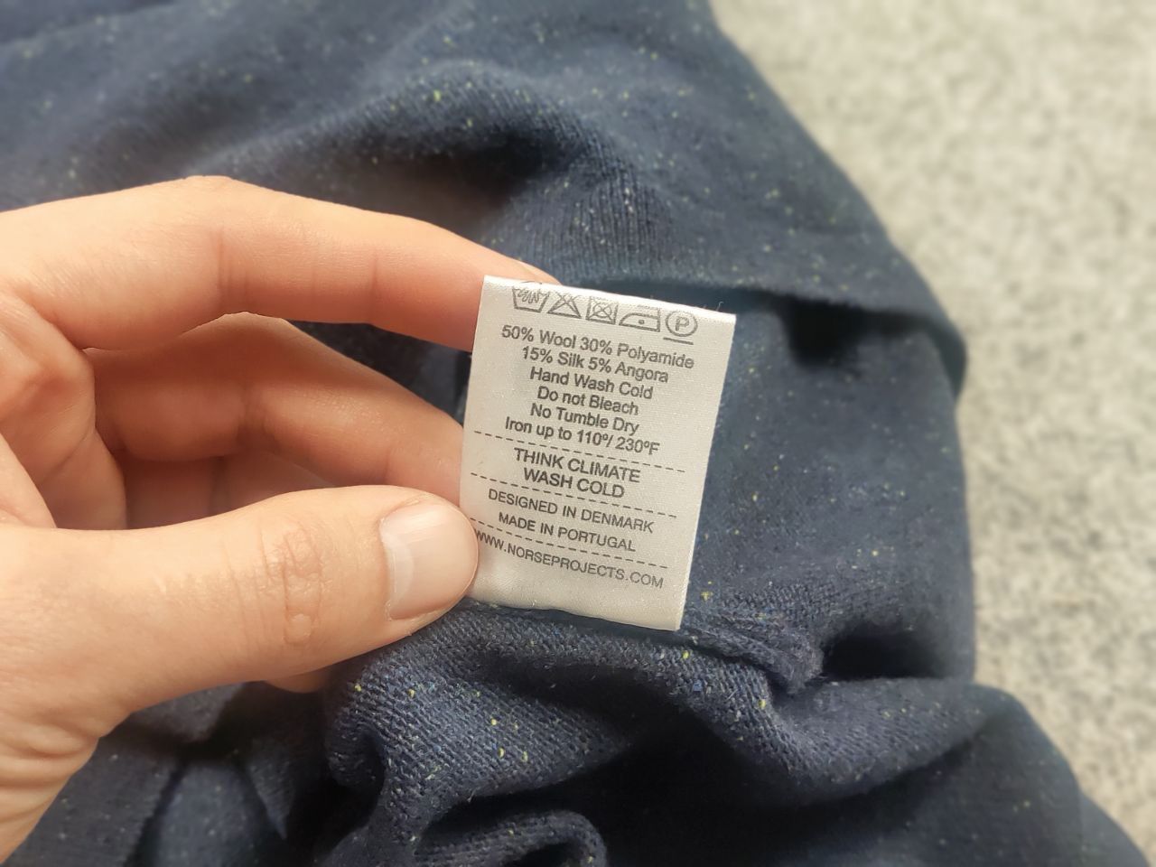 Norse Projects Norse Project Design textured Wool Blend Navy Pullover Size US M / EU 48-50 / 2 - 13 Thumbnail