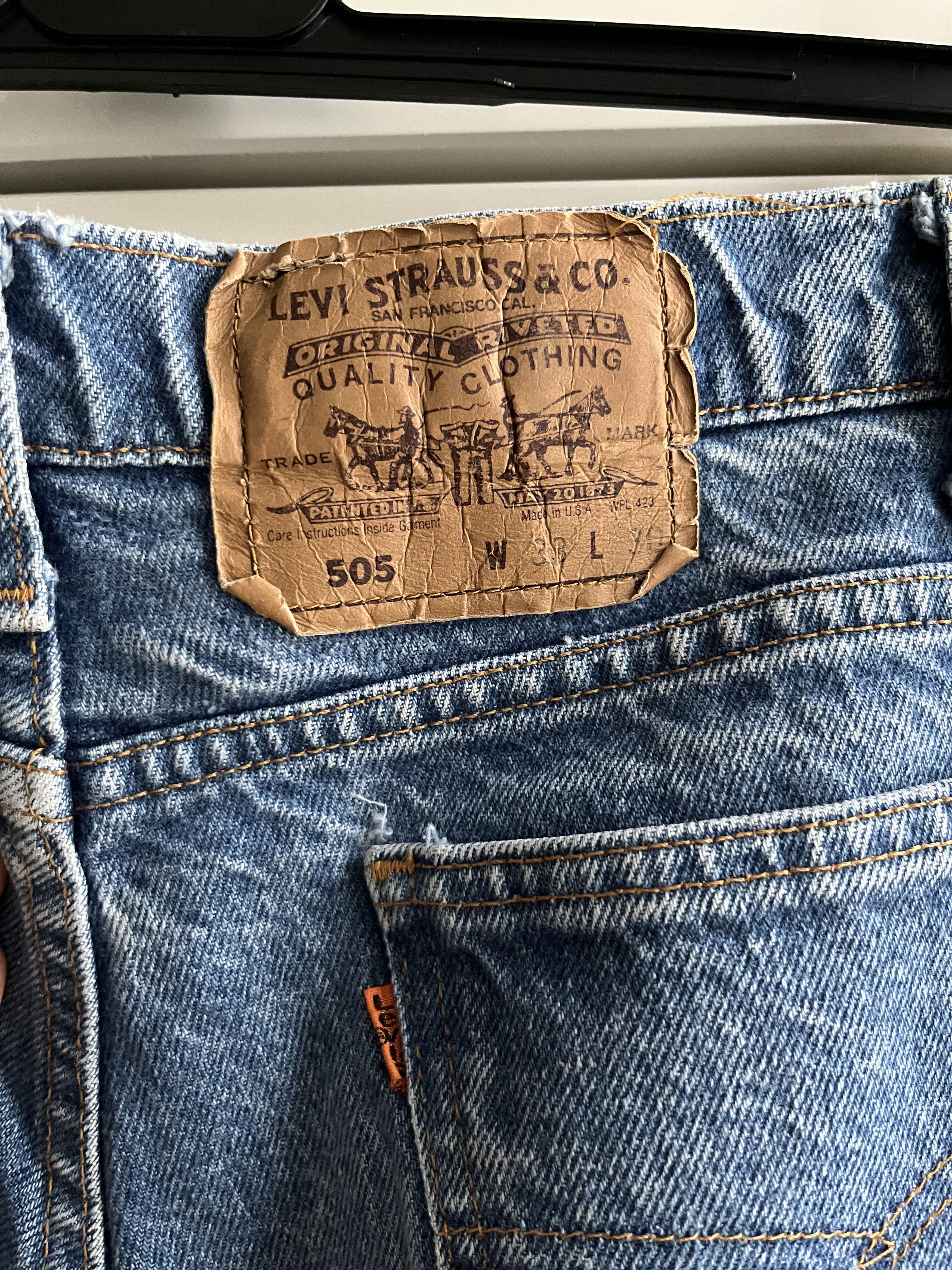 Levi's Vintage Levis 505 Jeans, Made In USA, W33 (=W31 heute), L30 Size US 33 - 3 Thumbnail