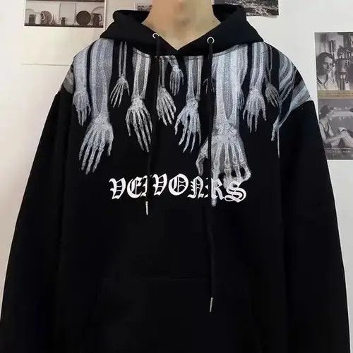 Japanese Brand Double Side Pattern Goth Oversized Hoodie Size US L / EU 52-54 / 3 - 4 Thumbnail