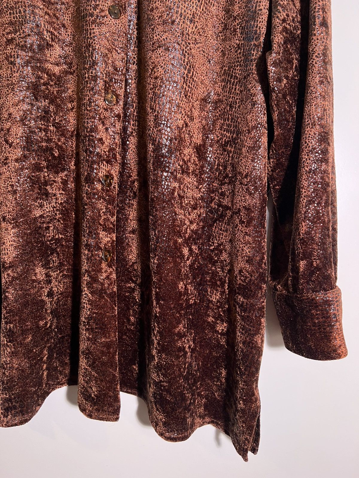 Vintage 90’s 2000’s Y2K VTG Vintage Albert & Pearl Brown Retro Shirt Size US L / EU 52-54 / 3 - 5 Thumbnail