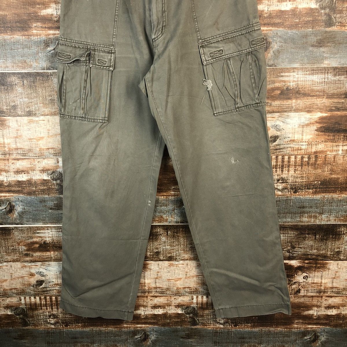 Japanese Brand DL Top Jaunty Green Cargo Multipocket Pants #C757 Size US 32 / EU 48 - 3 Thumbnail