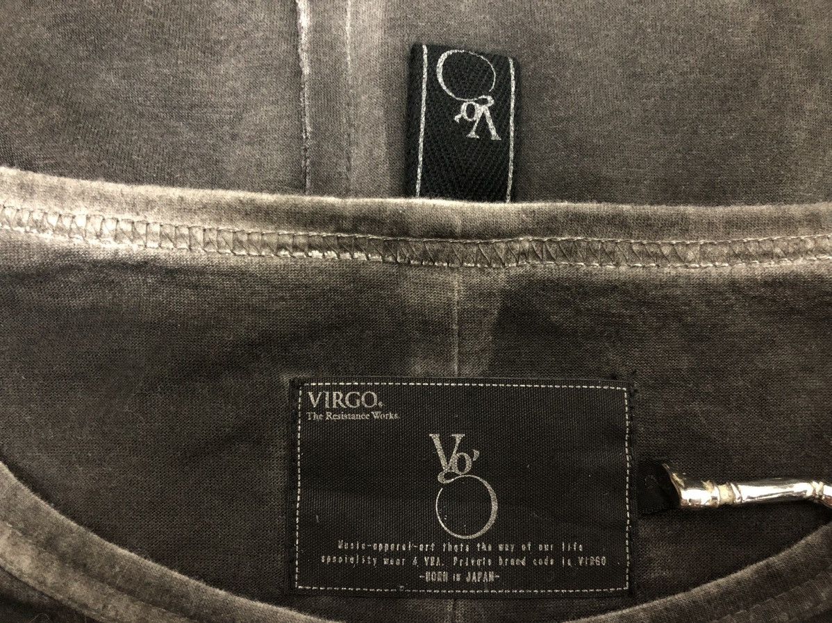 Japanese Brand GRAIL 🔥 VIRGO BLACK EDGES BLACK FADE RAW CUT DESIGN TOP TEE Size US M / EU 48-50 / 2 - 9 Thumbnail