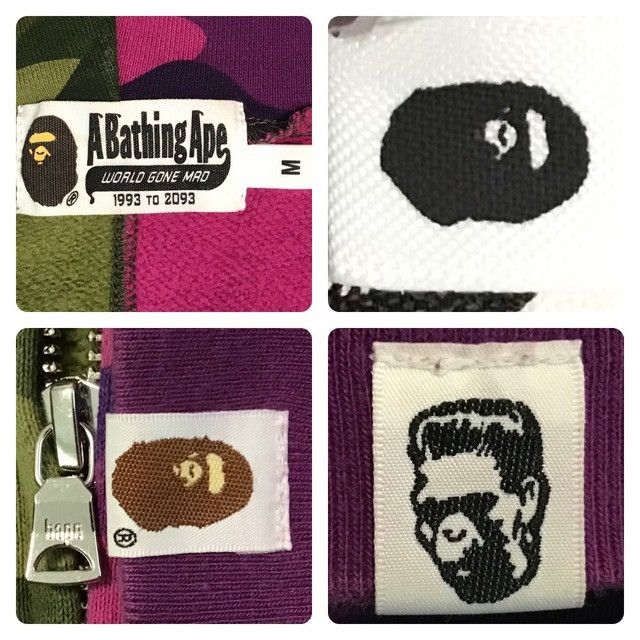 Bape BAPE Shark full zip hoodie Purple camo x Green camo APE Size US M / EU 48-50 / 2 - 7 Thumbnail