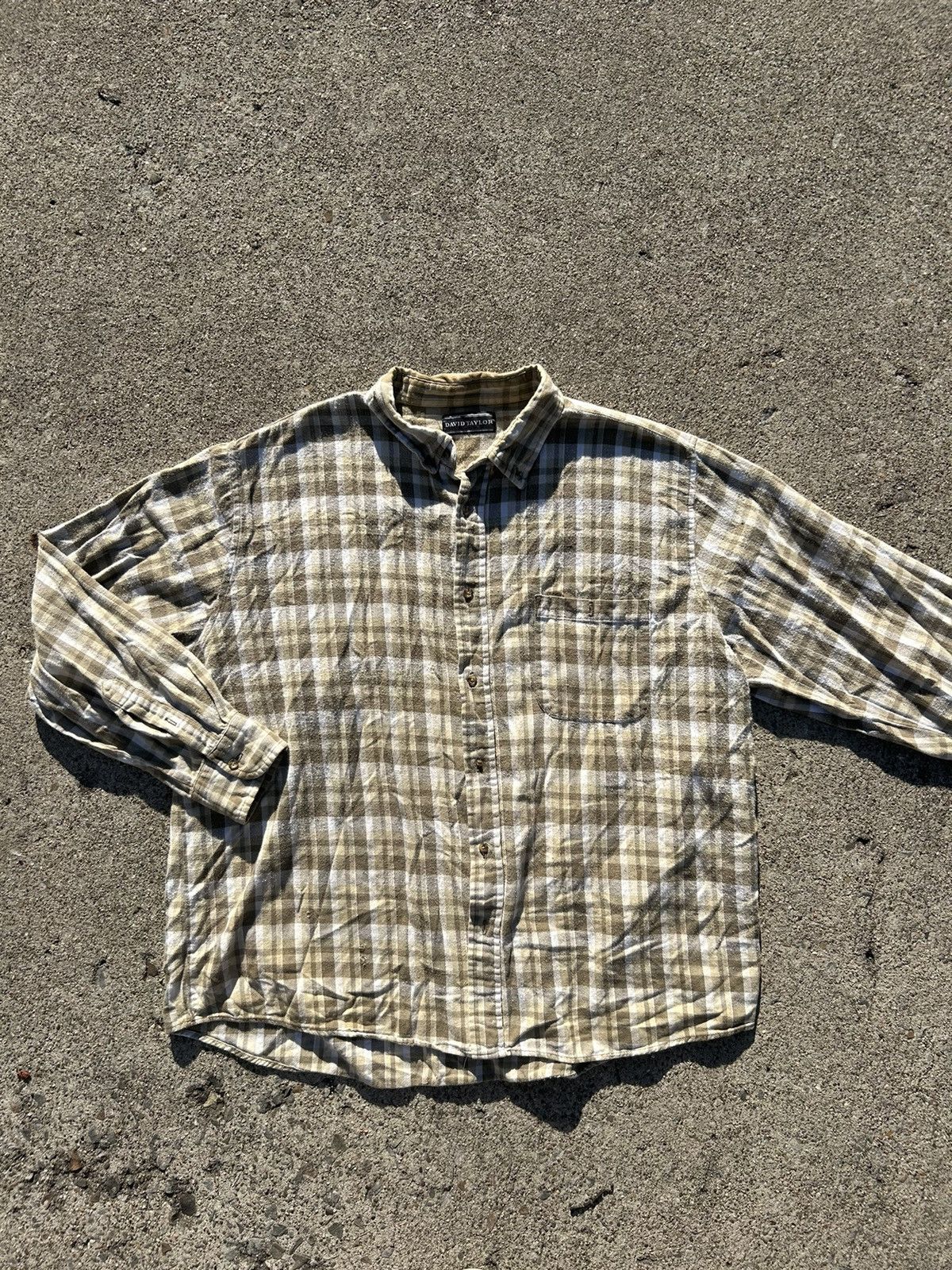 David Taylor × Flannel × Vintage David Taylor Latte Brown Flannel Size US XL / EU 56 / 4 - 1 Thumbnail