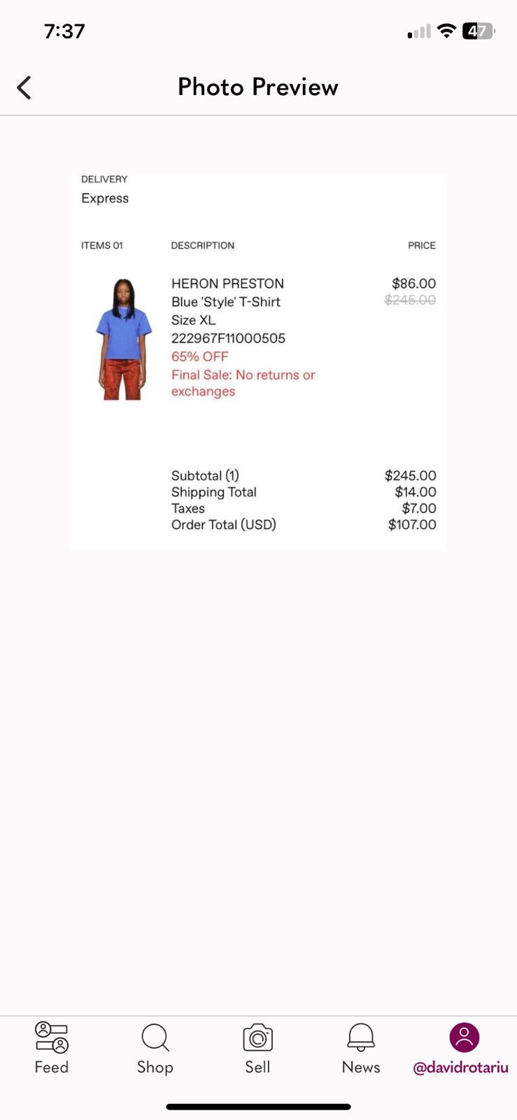 Heron Preston T-Shirt Mock Neck