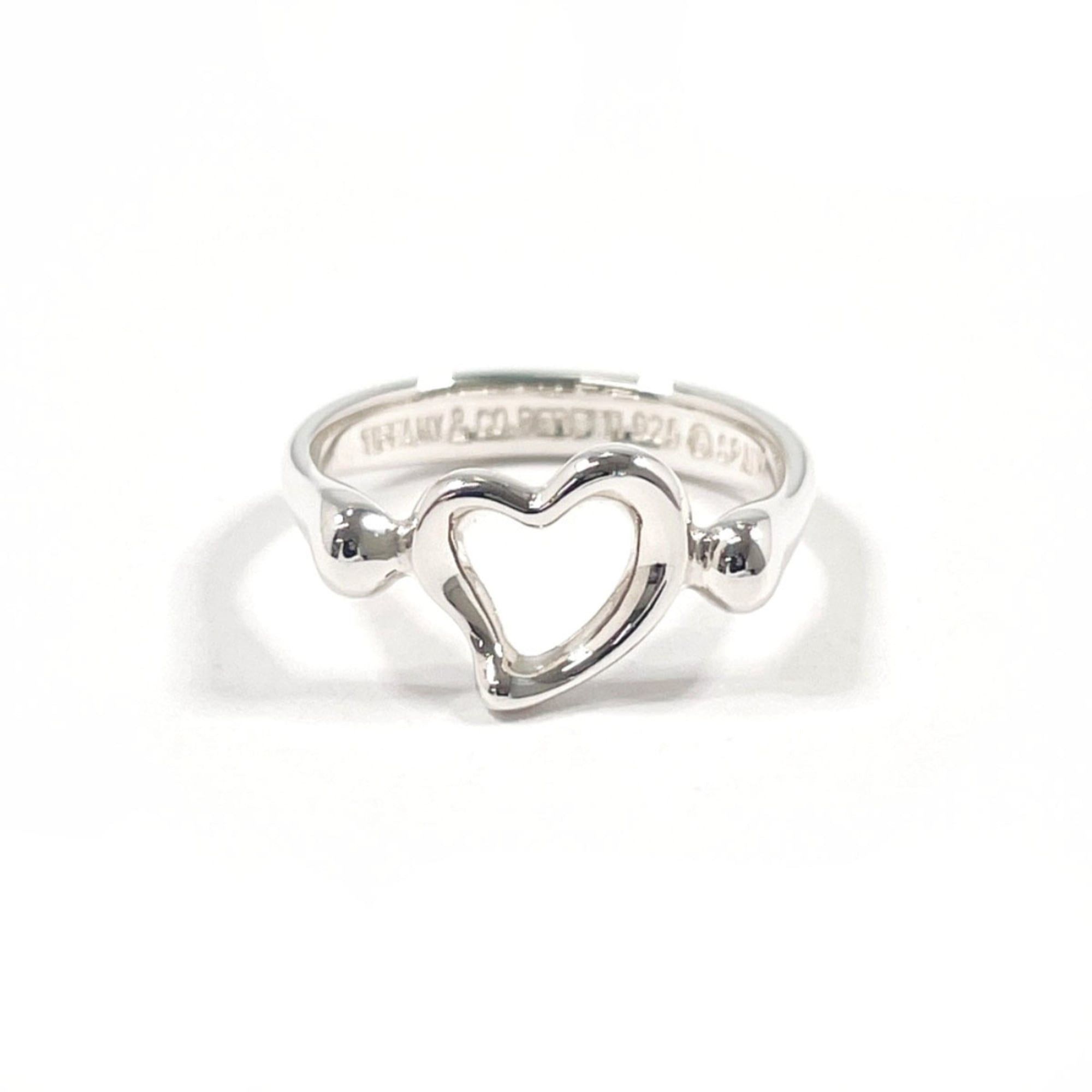 Tiffany & Co. TIFFANY&Co. Tiffany Open Heart Elsa Peretti Ring, Sterling Silver 925, Size 9, Silver, Women's Size ONE SIZE - 1 Thumbnail