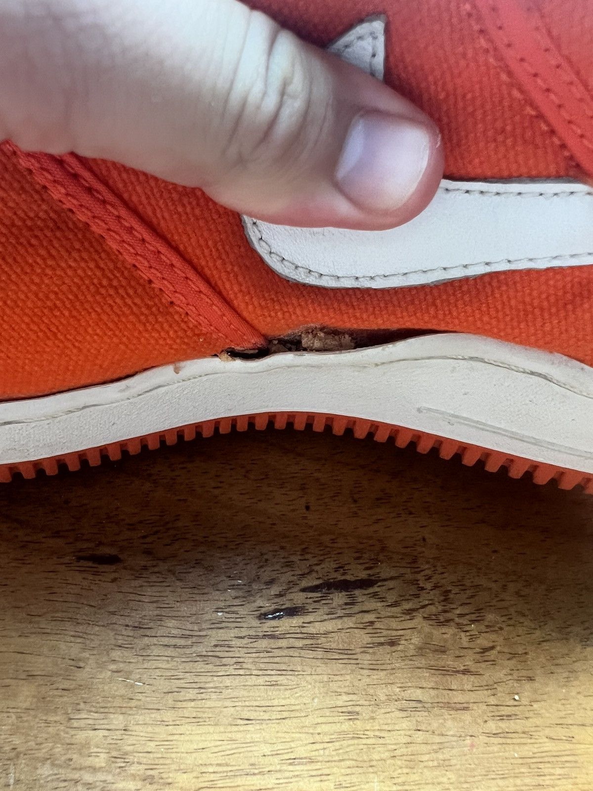 Nike Air Force 1 Canvas ‘Safety Orange’ 2001 Size US 10.5 / EU 43-44 - 7 Thumbnail