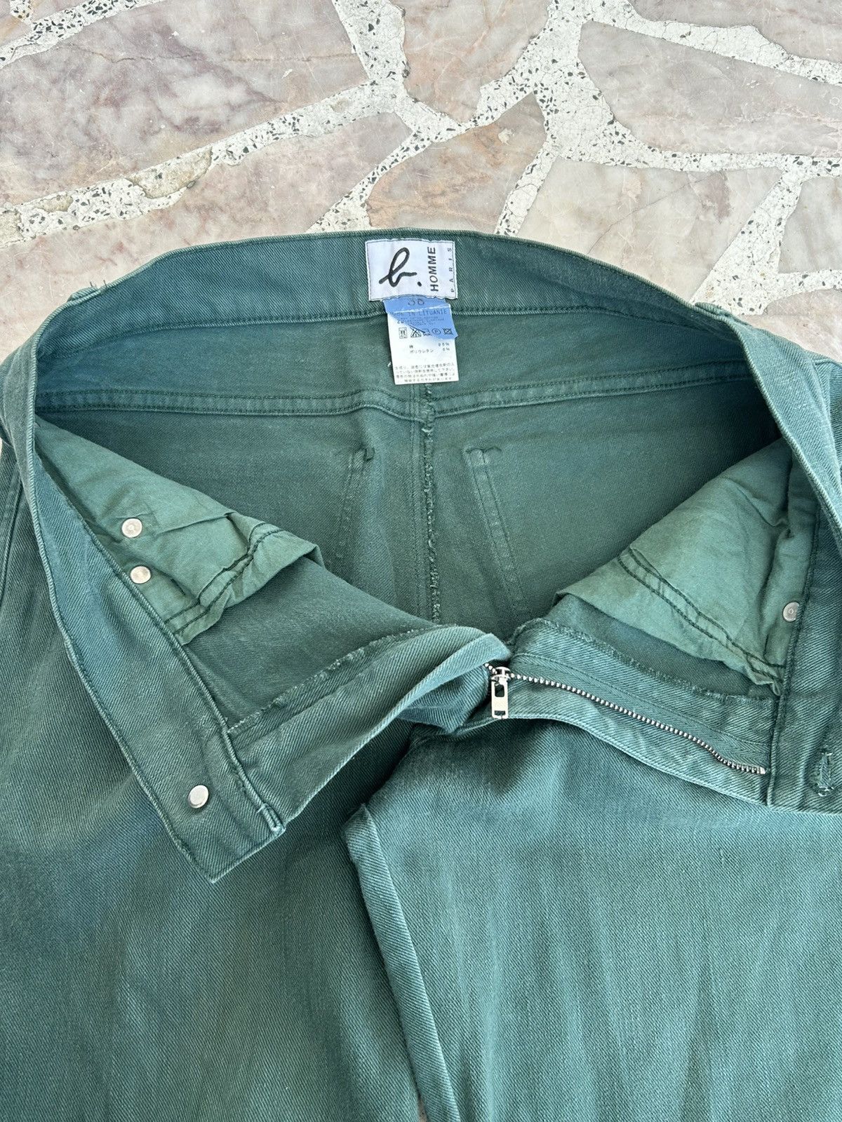 agnes b. Agnes B Homme Vintage Green Trousers Size US 30 / EU 46 - 8 Thumbnail